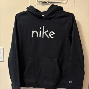 Nike Sportswear Club Fleece Pullover Hoodie Black Boys Big Kids Large